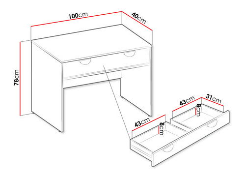 Toaletní stolek Tildo 1SZ (černá)