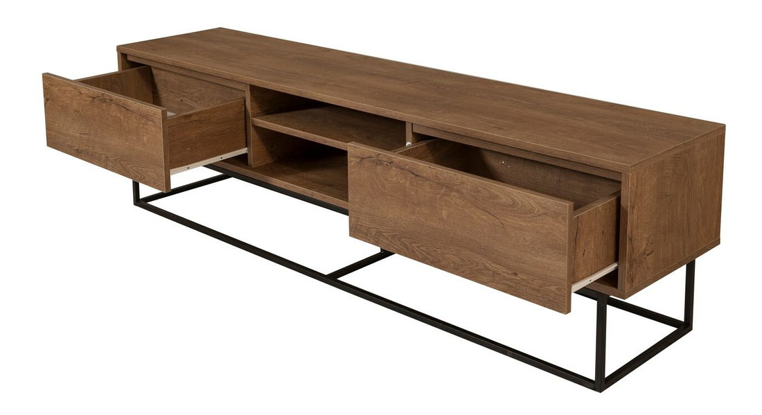 Sada nábytku do obývacího pokoje Laxi 7 (ořech + černá)