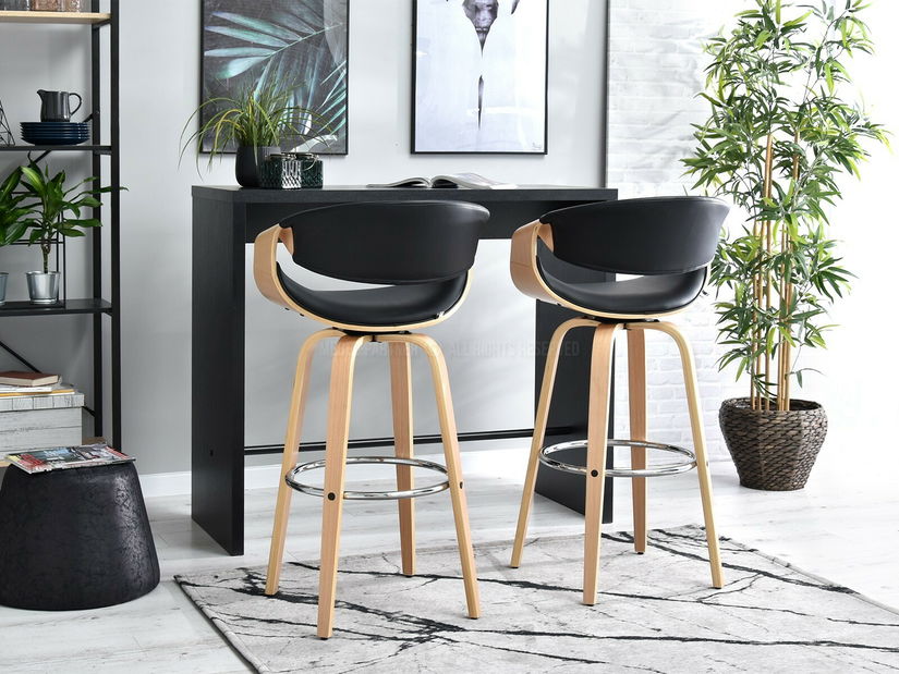 Židle Bjorn H (dub černý + chromová)