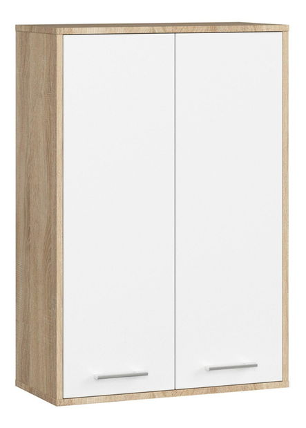 Závěsná koupelnová skříňka Farid TYP 8 (dub sonoma + bílá)