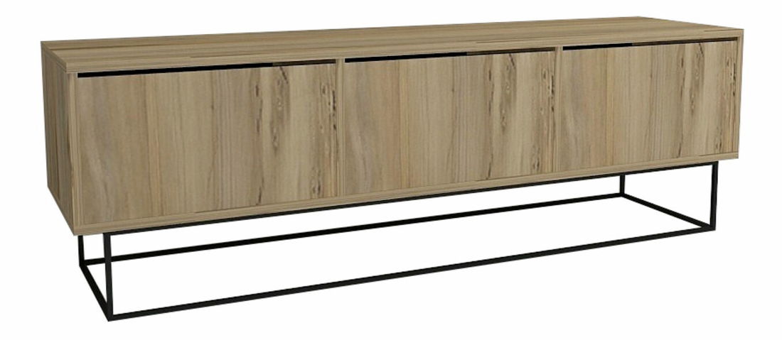 TV stolek/skříňka Kristine 140 (Přírodní + Černá )