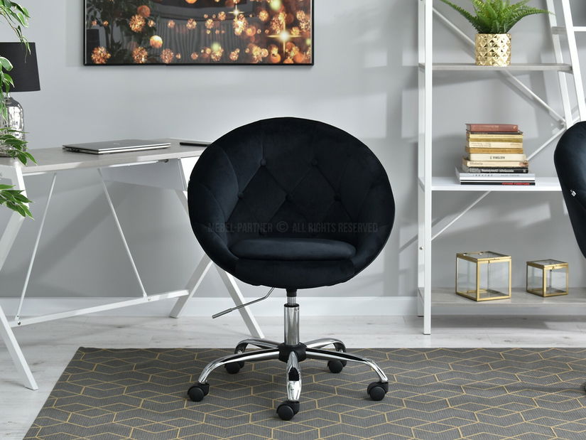 Křeslo Lush 4 (černá + chromová)