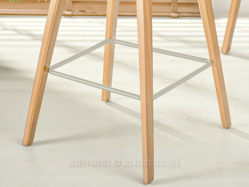 Barová židle Lageze (béžová + dub)