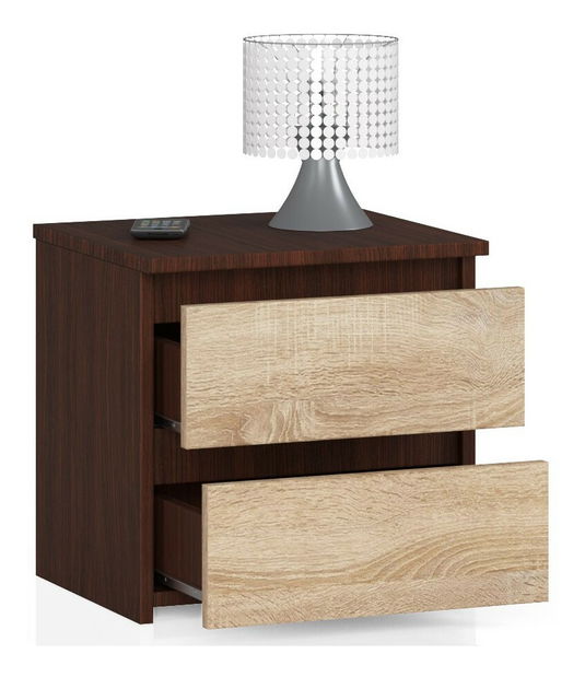 Noční stolek Cleania CL2 (wenge + dub sonoma)