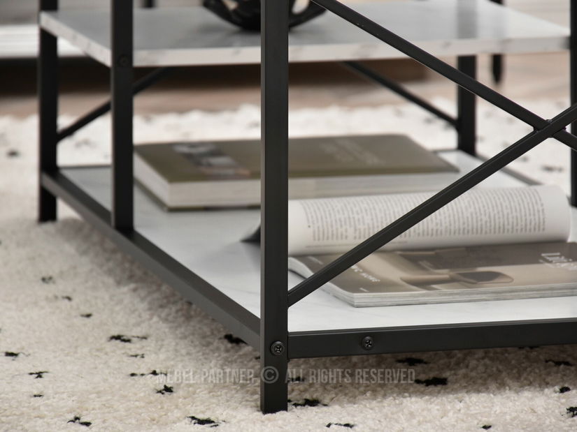 Konferenční stolek Jukky Stol (bílá + černá)