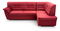 Rohová sedací souprava Janeen (tmavě červená) (P)