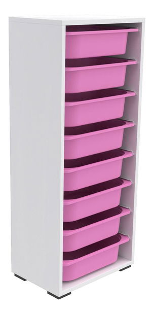 Organizér na hračky Dremonka 4 (bílá + růžová)