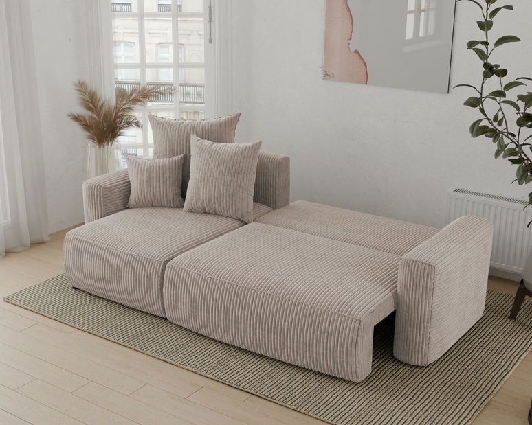 Rohová sedačka Denia (L) (světlohnědá)