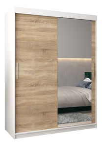 Šatní skříň 150 cm Toki 2 (Bílá matná + Dub sonoma)