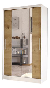 Šatní skříň Coletta II (bílá + dub artisan)
