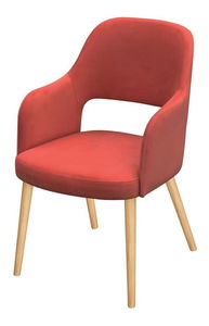 Křeslo Junio R (červená + buk)