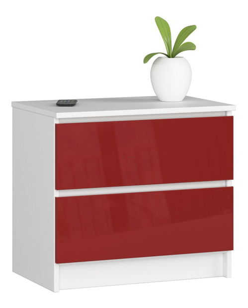 Noční stolek Kalista (červený lesk)