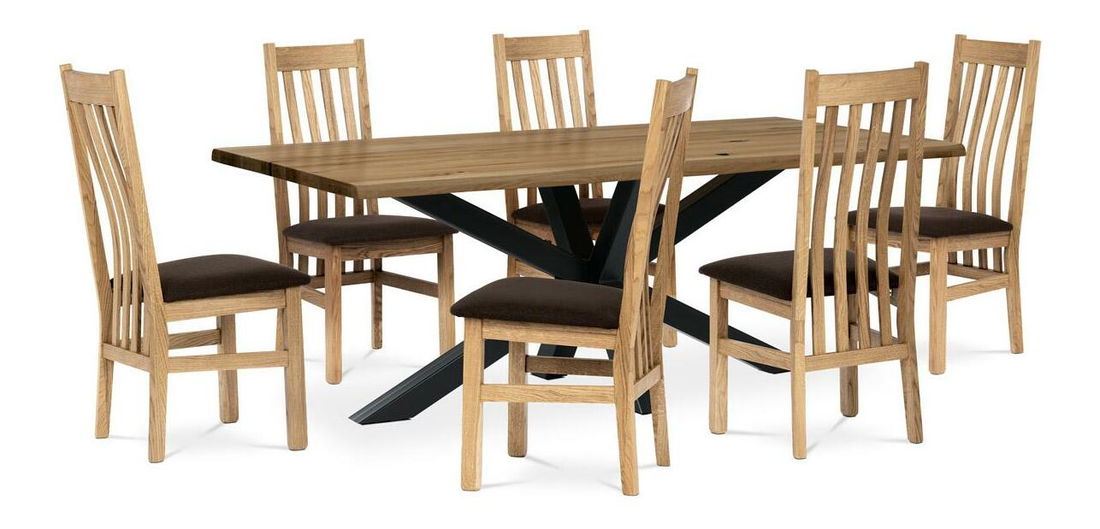 Jídelní židle Cardenal (dub + hnědá)