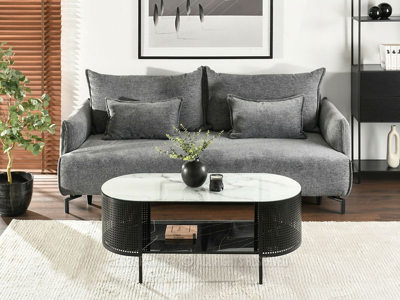 Konferenční stolek Organico (mramor + černá)