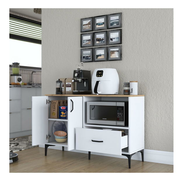 Komoda Jenaretta 161 (bílá + ořech)