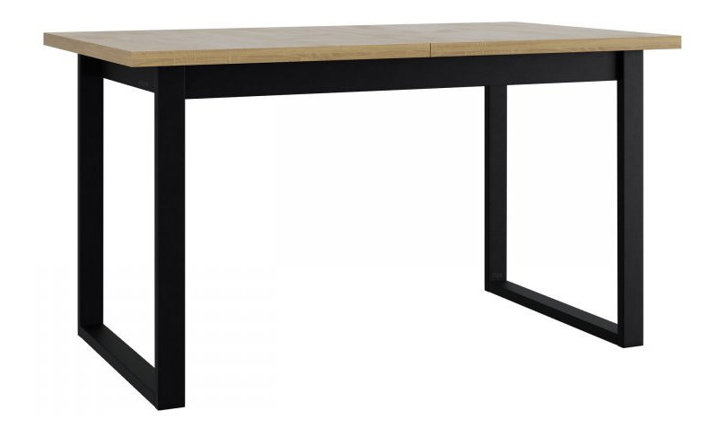 Rozkládací jídelní stůl Elarna 80 x 140 180 III (dub sonoma + černá) (pro 4-8 osob)