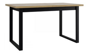 Rozkládací jídelní stůl Elarna 80 x 140 180 III (dub sonoma + černá) (pro 4-8 osob)