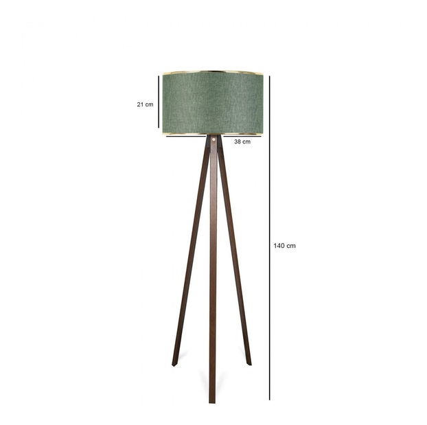 Stojanová lampa Autoressto 1 (khaki + hnědá)