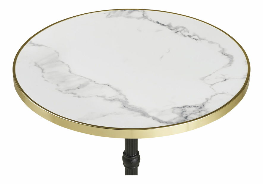 Bistro stůl Bsamira 2 (bílá + černá)