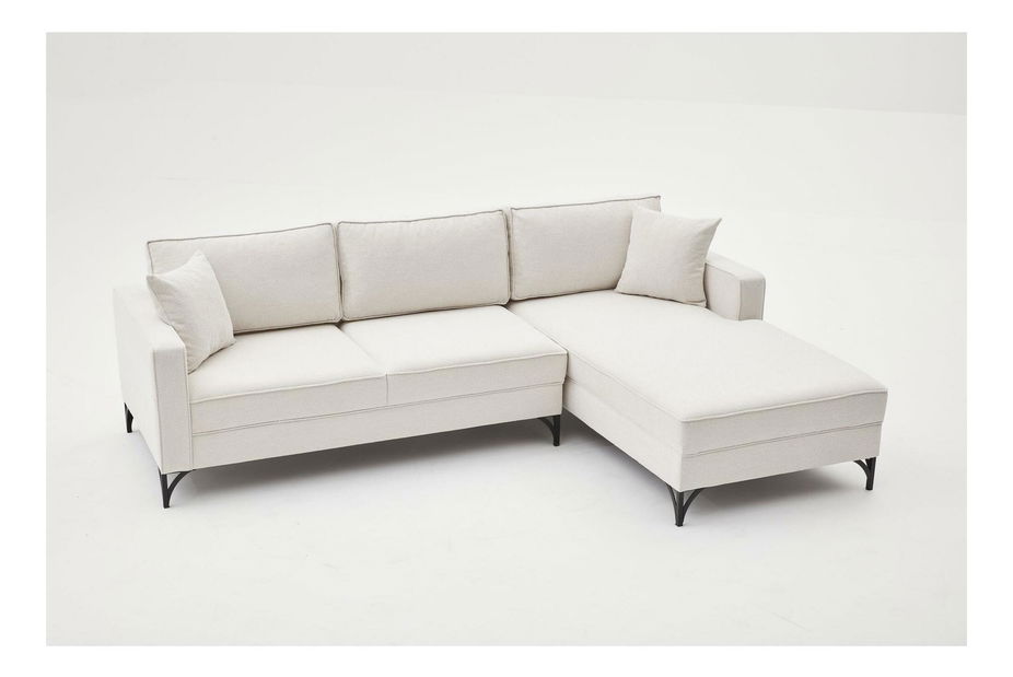 Rohová sedací souprava Brenen (P) (krémová + černá)