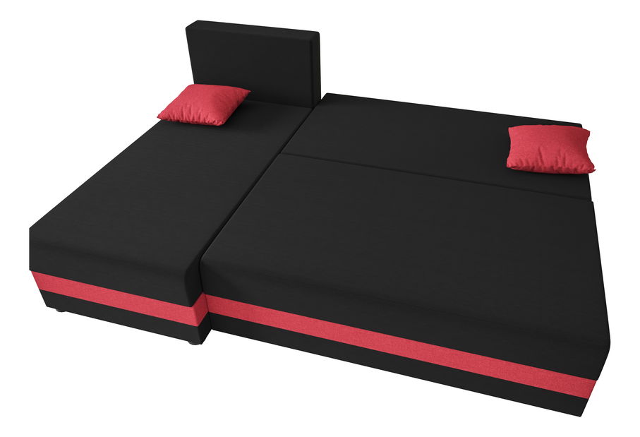 Rohová sedací souprava Harmony L (šedá + černá) (L)