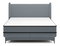 Manželská kontinentální postel cm Dalmo (s roštem) (s úl. prostorem) (grafit + černá)