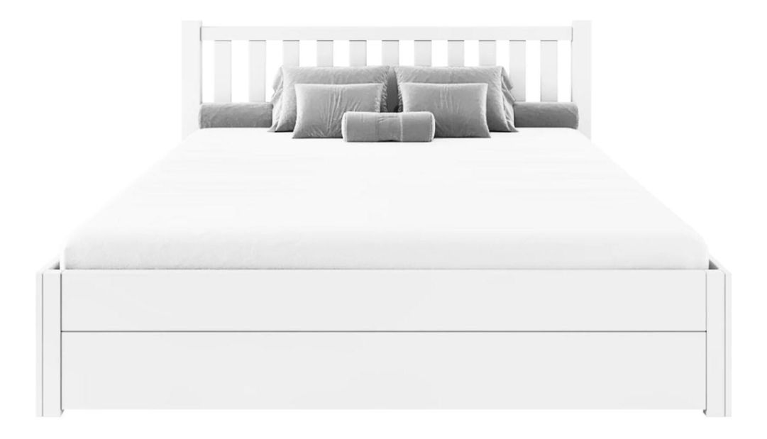 Manželská postel 140 cm Luciusa (bílá)