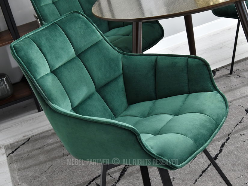 Židle Aranbura (zelená + zlatá)