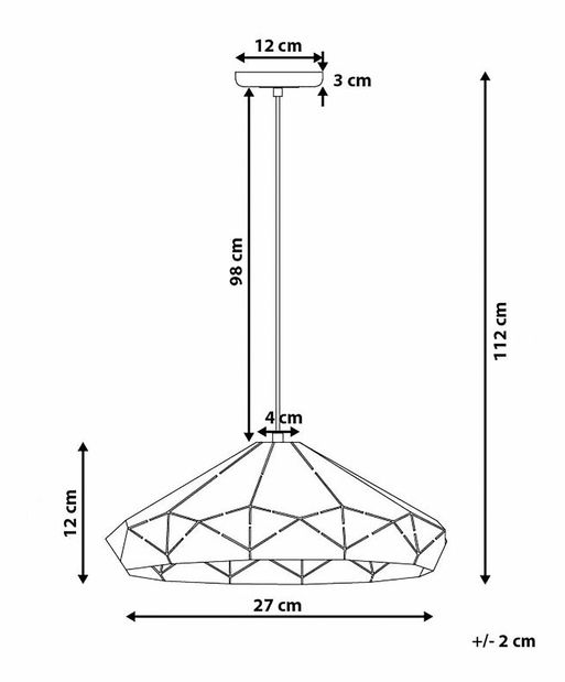 Závěsná lampa Netono (bílá)