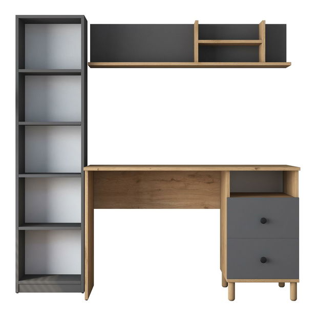 PC stolek Haiti 115 (ořech + antracit)