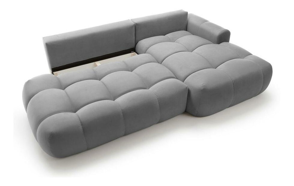 Rohová sedací souprava Ombre (P) (šedá + černá)