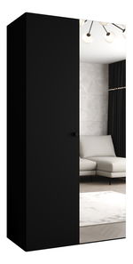 Šatní skříň 100 cm Parna 2 (černá + černá)
