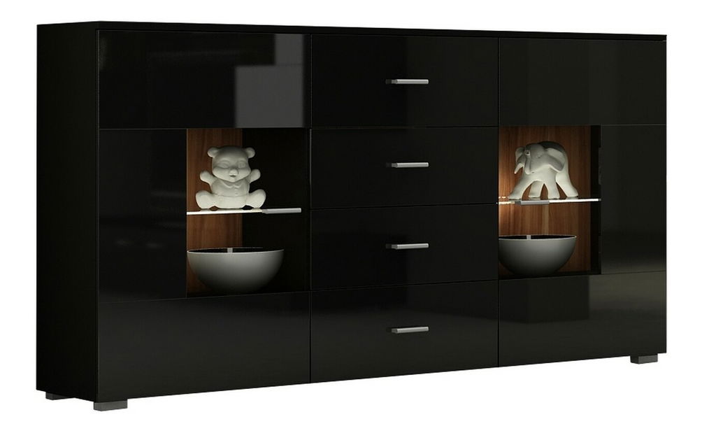 Vitrína Berlin (černá matná)