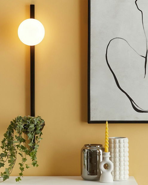 Nástěnné svítidlo s květináčem 1 Iza (černá)