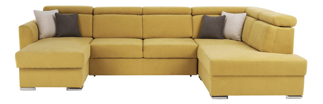 Rohová sedací souprava U Maidstone (žlutá) (P)