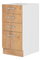 Dolní kuchyňská skříňka Sylrona 40 D 4S BB (bílá + dub lefkas)