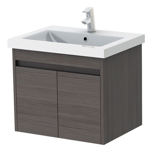 Koupelnová skříňka na stěnu s umyvadlem Juventa Ravenna Rv-60 (šedohnědá)