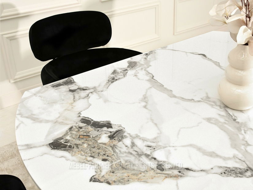 Jídelní stůl Zapatista (mramor + černá)