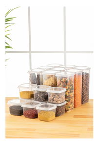 Sada úložných dóz na potraviny (18 ks.) Blake 18-517 (bílá)