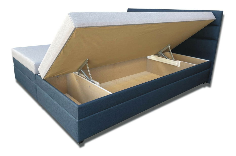 Manželská postel 160 cm Rebeka (se sendvičovými matracemi) (nugát)