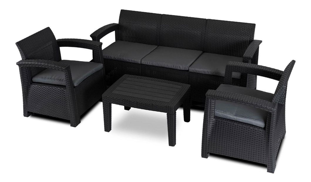 Zahradní set Buenos (tmavě šedá) (pro 5 osob)