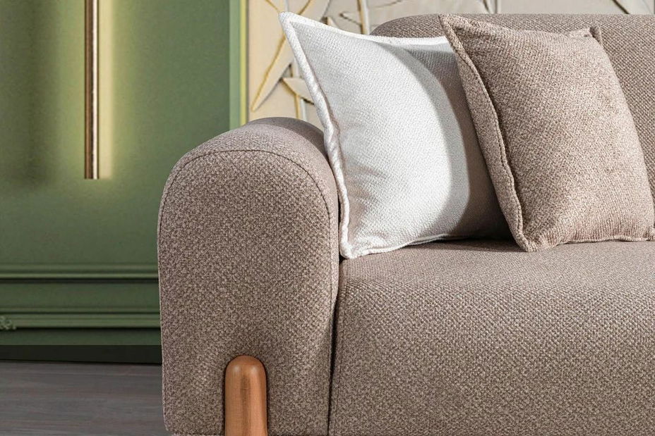 Rozkládací pohovka Arina (krémová) (s úl. prostorem)