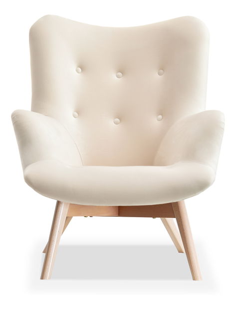 Designové křeslo Florentino (krémová + černá)