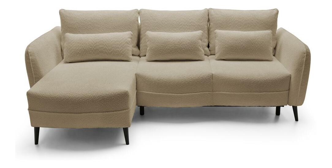 Rohová sedací souprava Eilish (L) (světlobéžová + černá)