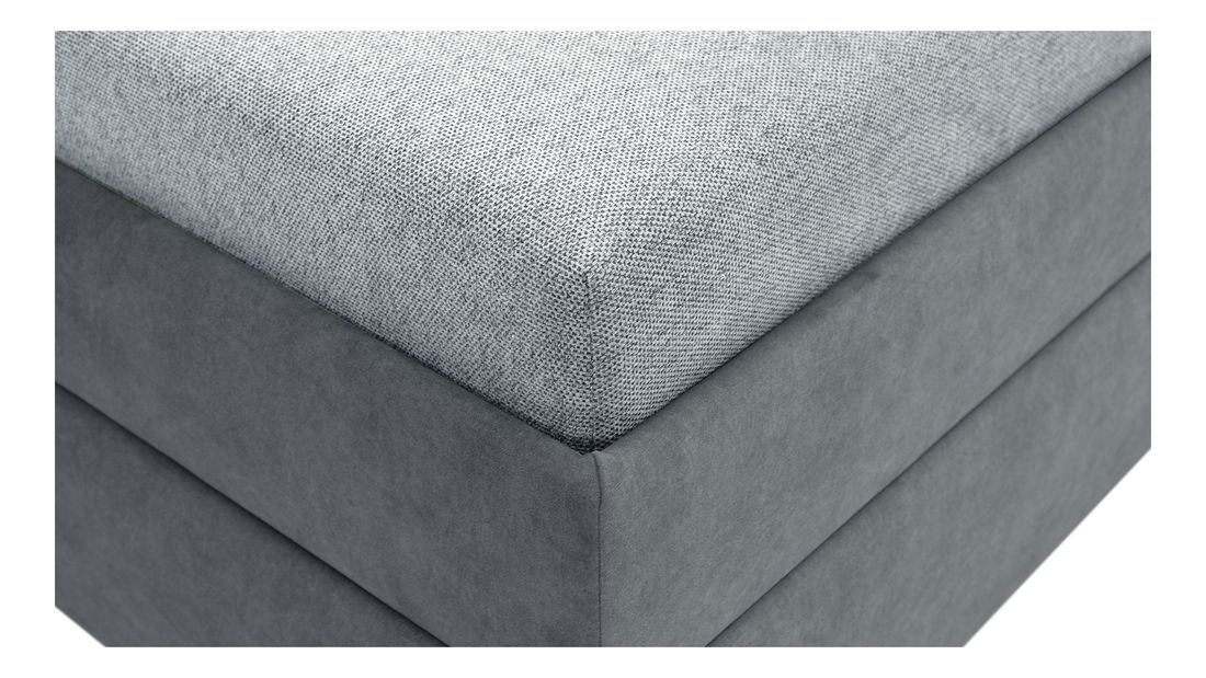 Jednolůžková postel 110 cm Optoman (tmavě šedá) (s roštem a matracem) (s úl. prostorem)