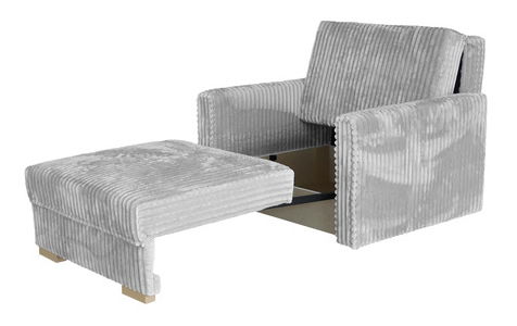 Rozkládací křeslo Carivia Piano I (světle šedá) (s úl. prostorem)