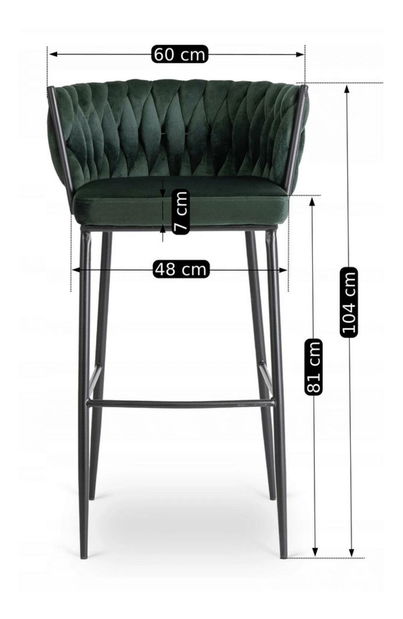Barová židle Frenar 1 (zelená)