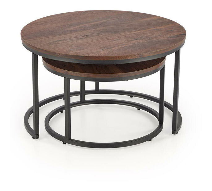 Set 2 ks. konferenčních stolků Jacarta (ořech + černá)