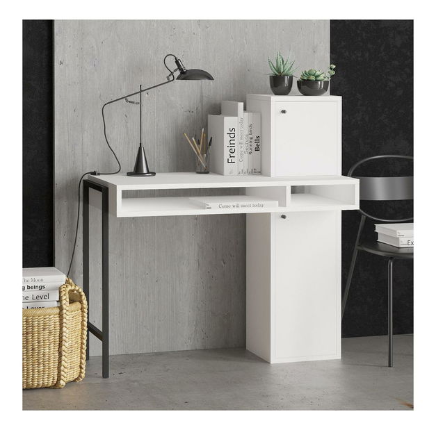 PC stolek Aliex 1 (bílá + černá)