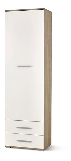 Policová skříň Vida REG-1 (dub sonoma + bílá)